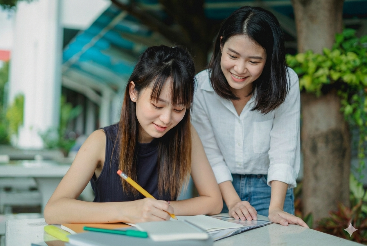 老師與學生上課情境